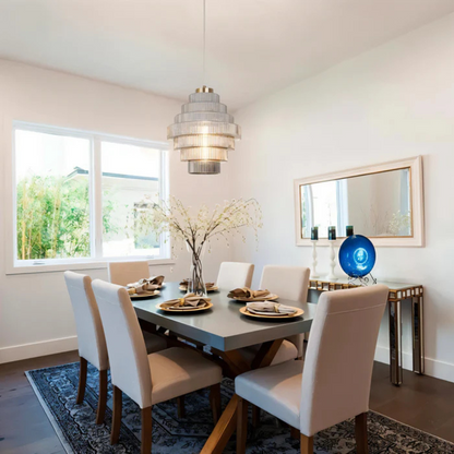 Retro Glass Pendant Light With Brass Finish For Living Room NALANI