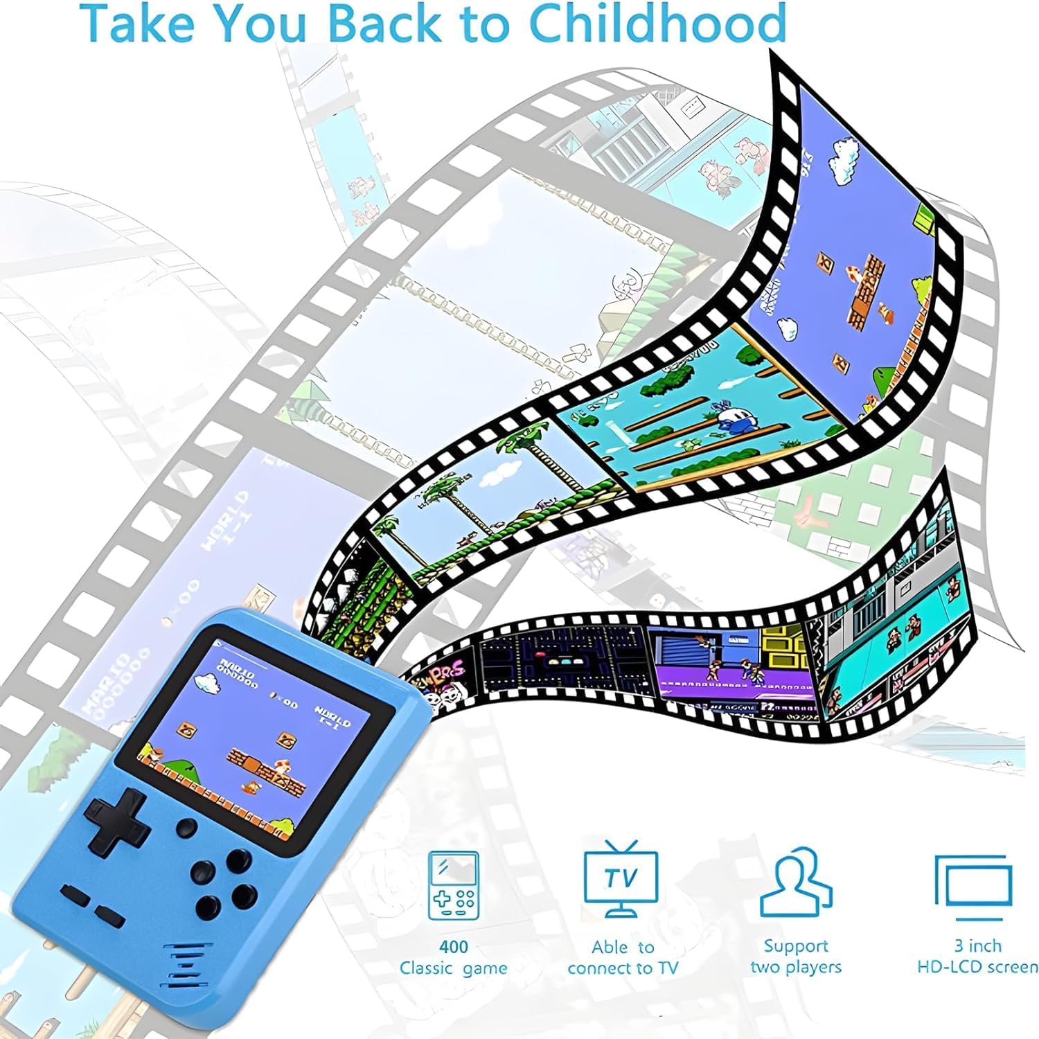 Retro Handheld Console With 400 Classic Games 3 Inch Screen NALANI