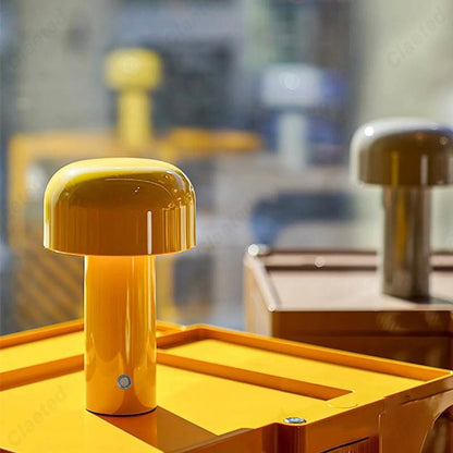 Retro LED Wireless Touch Table Lamp USB Rechargeable Yellow NALANI