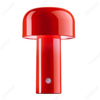 Retro LED Wireless Touch Table Lamp USB Rechargeable Wine Red NALANI