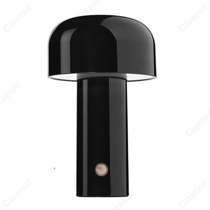 Retro LED Wireless Touch Table Lamp USB Rechargeable Black NALANI