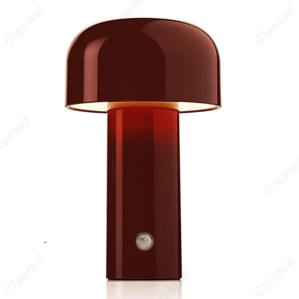 Retro LED Wireless Touch Table Lamp USB Rechargeable Red NALANI