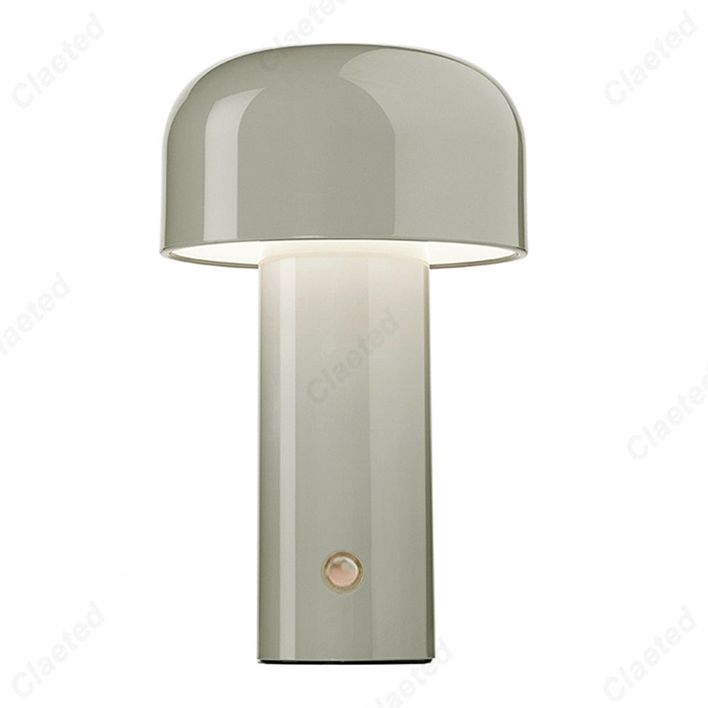Retro LED Wireless Touch Table Lamp USB Rechargeable Grey NALANI