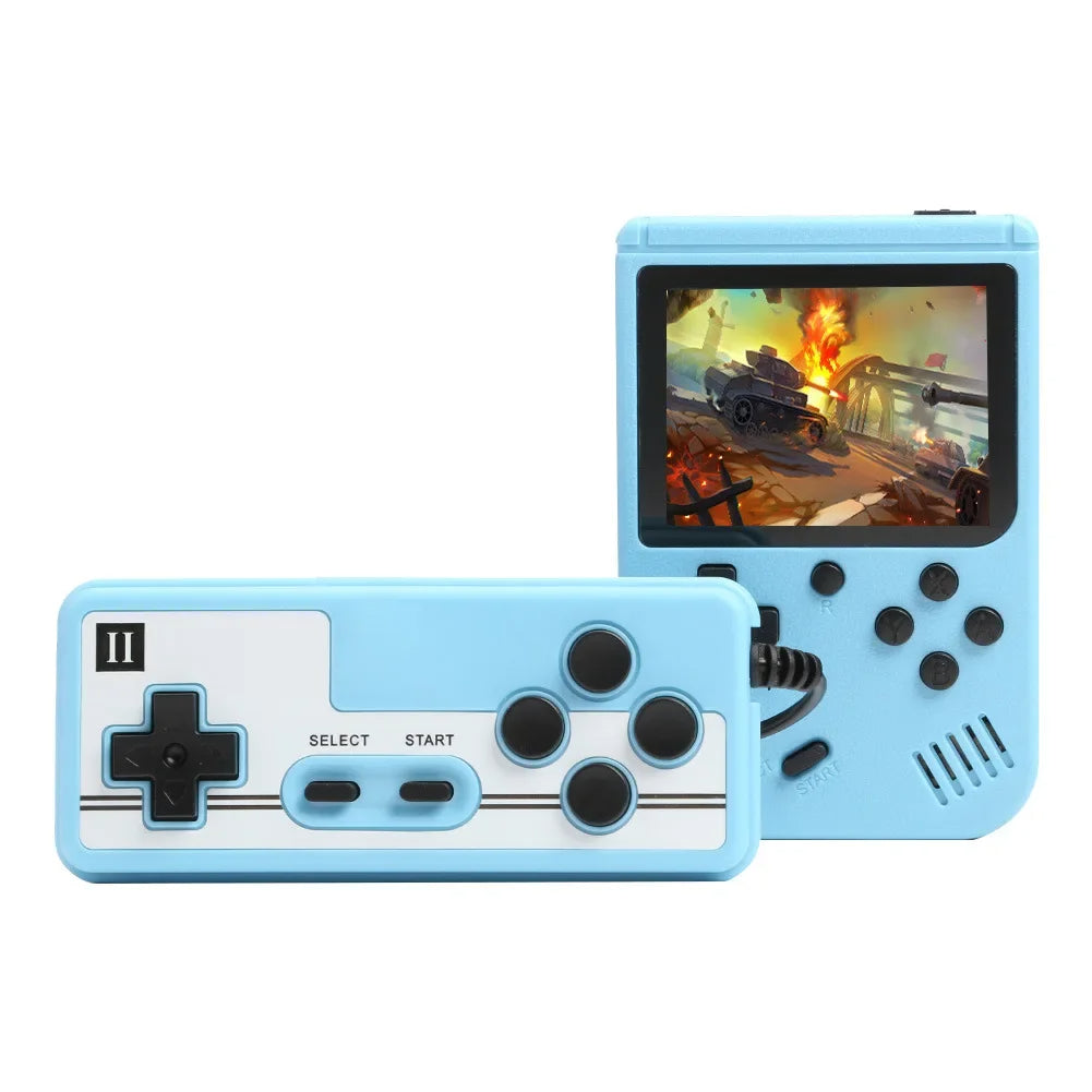 Retro Portable Gaming Console With 500 Built In Games Blue + Controller NALANI