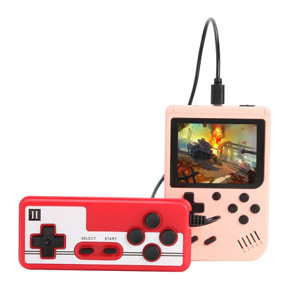 Retro Portable Gaming Console With 500 Built In Games Pink + Controller NALANI