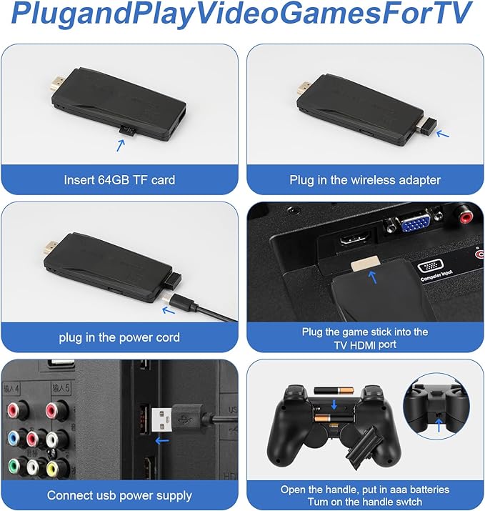 Retro Video Console Stick 20000 Arcade Games 4K HDMI NALANI