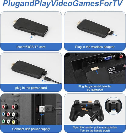 Retro Video Console Stick 20000 Arcade Games 4K HDMI NALANI