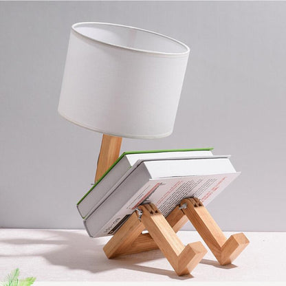 Robot Shaped Wooden Table Lamp For Creative Home Lighting NALANI