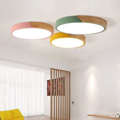 Round Flush Mount Ceiling Light Contemporary Acrylic Bedroom NALANI