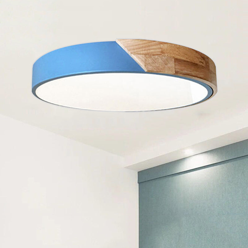 Round Flush Mount Light Fixture Acrylic Ceiling Light Blue NALANI