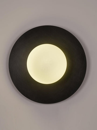 Round Glass Wall Lamp With Lunar Glow Art Light Ambient NALANI