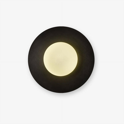 Round Glass Wall Lamp With Lunar Glow Art Light Ambient NALANI