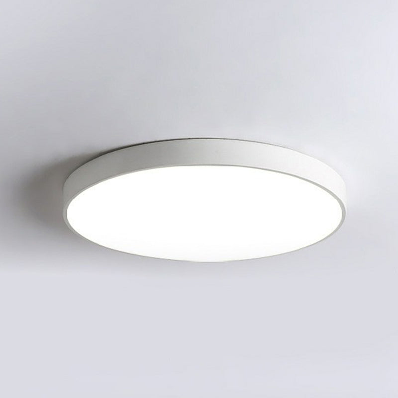 Round LED Flush Mount Light Nordic Style Metallic Bedroom NALANI