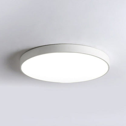 Round LED Flush Mount Light Nordic Style Metallic Bedroom NALANI