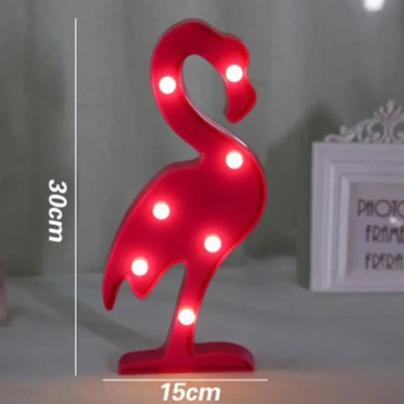 Safari Animal Table Lamp Decorative Kids Room Night Light Flamingo NALANI