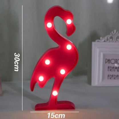 Safari Animal Table Lamp Decorative Kids Room Night Light Flamingo NALANI