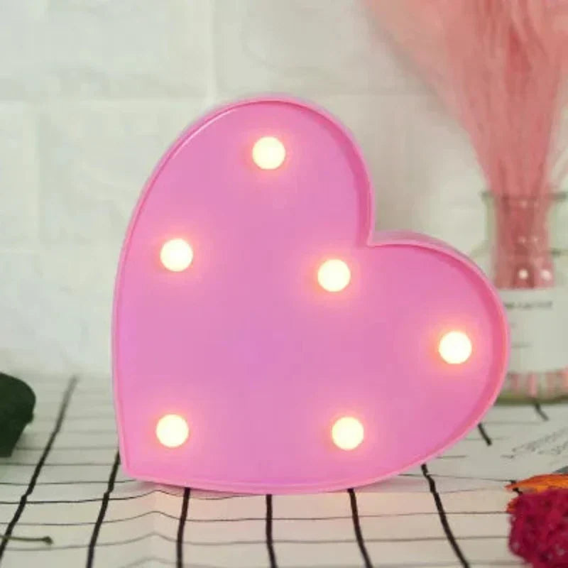 Safari Animal Table Lamp Decorative Kids Room Night Light Hart pink NALANI
