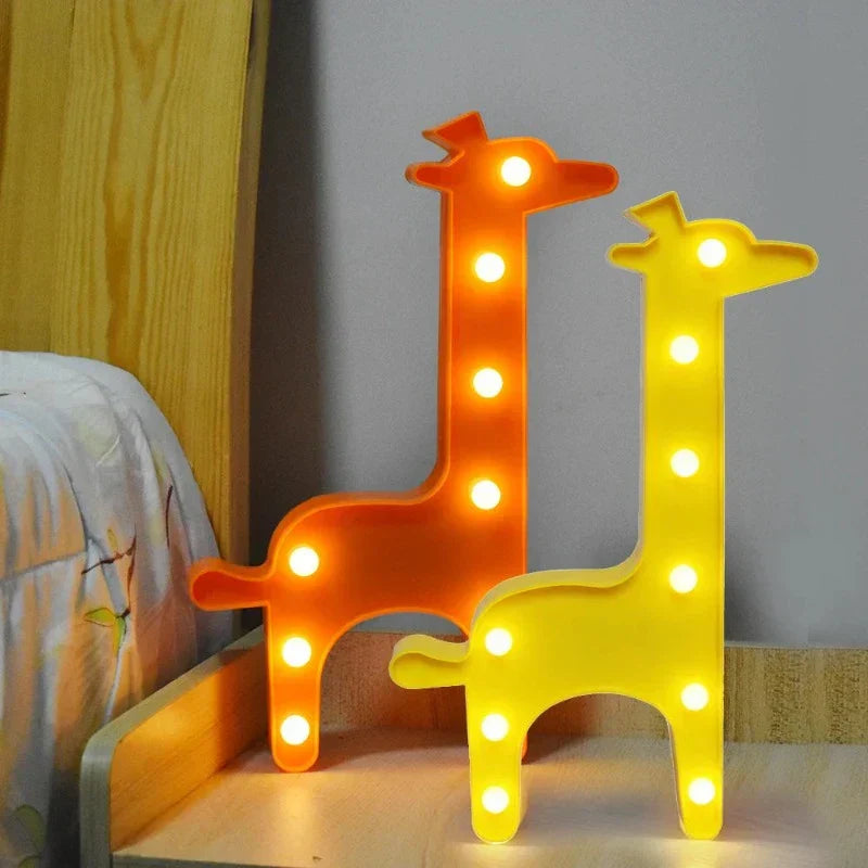 Safari Animal Table Lamp Decorative Kids Room Night Light NALANI