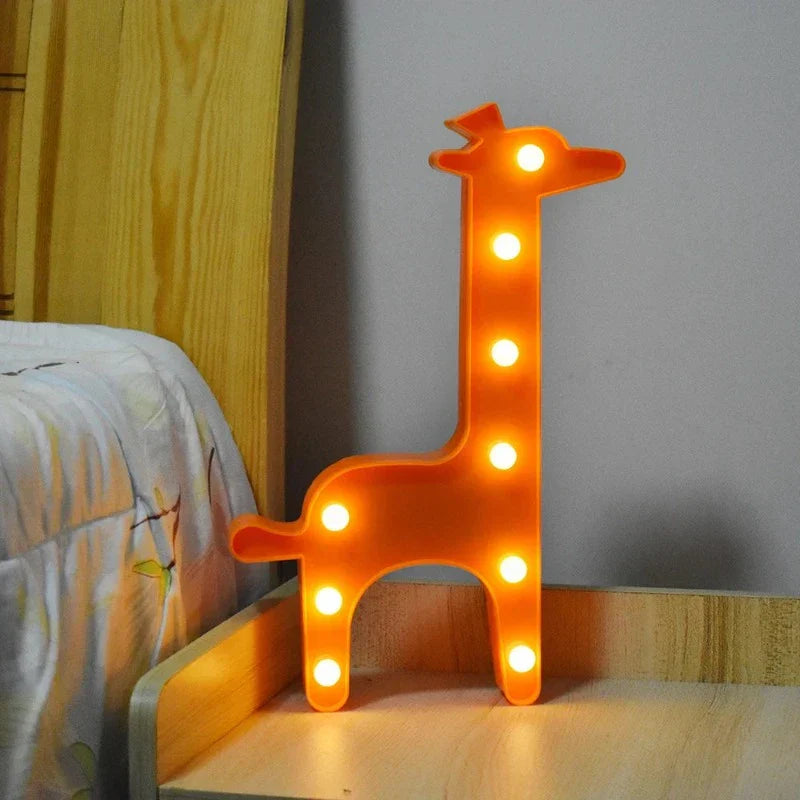 Safari Animal Table Lamp Decorative Kids Room Night Light NALANI