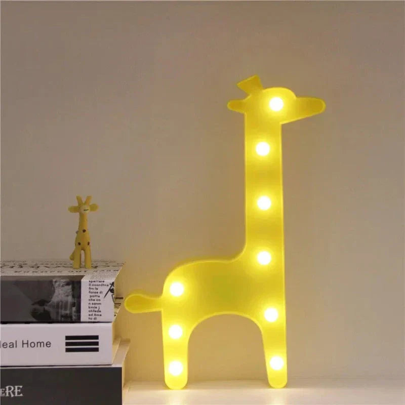 Safari Animal Table Lamp Decorative Kids Room Night Light NALANI