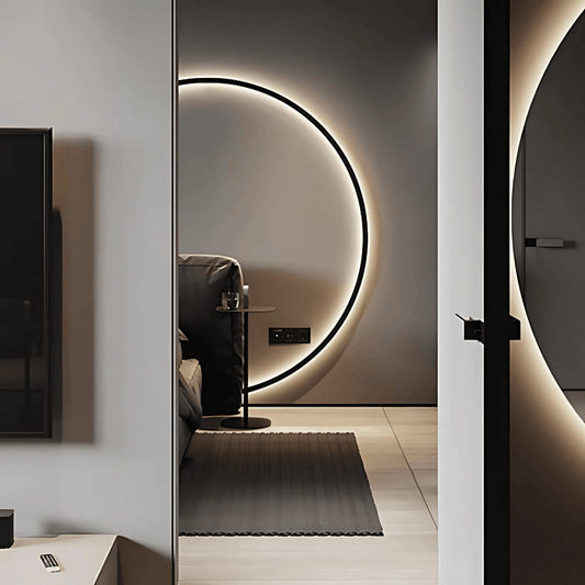 Satin Black Modern LED Ceiling Light Fixture Dimmable USB NALANI