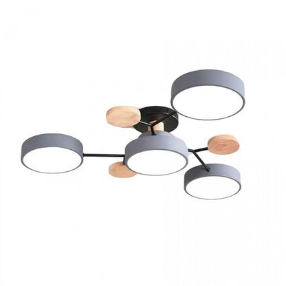 Scandinavian Ceiling Light with Branched Design and LED Technology 4 Kop Grey NaLani