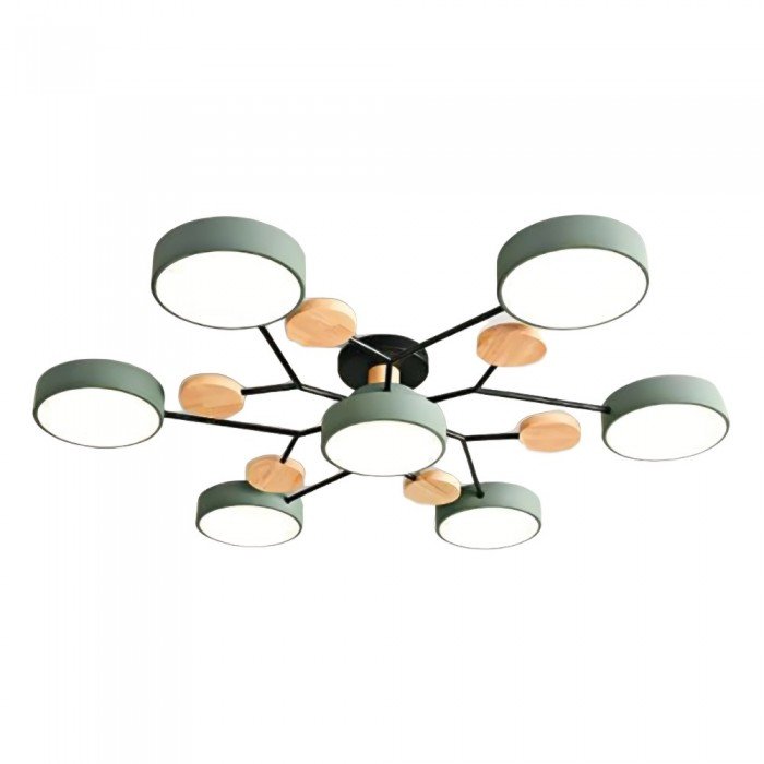 Scandinavian Ceiling Light with Branched Design and LED Technology 7 Kop Green NaLani
