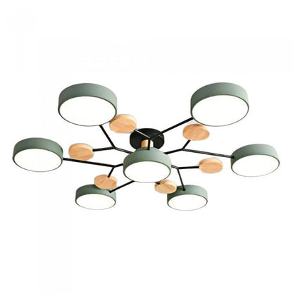 Scandinavian Ceiling Light with Branched Design and LED Technology 7 Kop Green NaLani
