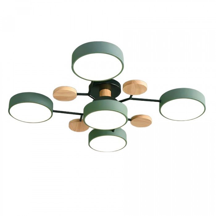 Scandinavian Ceiling Light with Branched Design and LED Technology 5 Kop Green NaLani