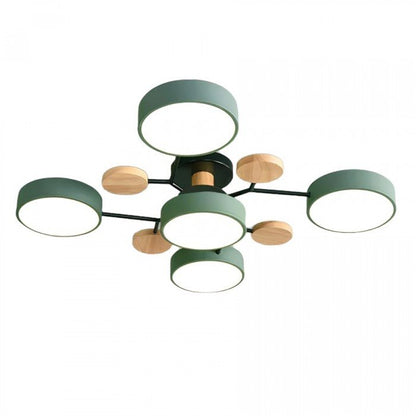 Scandinavian Ceiling Light with Branched Design and LED Technology 5 Kop Green NaLani