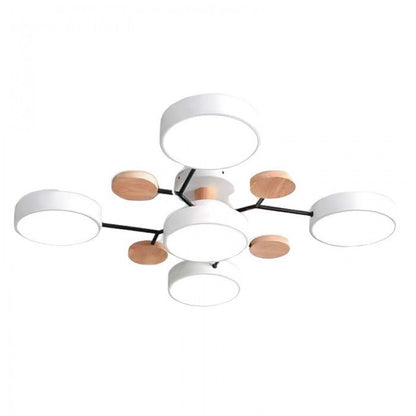 Scandinavian Ceiling Light with Branched Design and LED Technology 5 Kop White NaLani