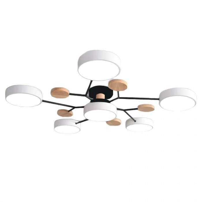 Scandinavian Ceiling Light with Branched Design and LED Technology 6 Kop White NaLani