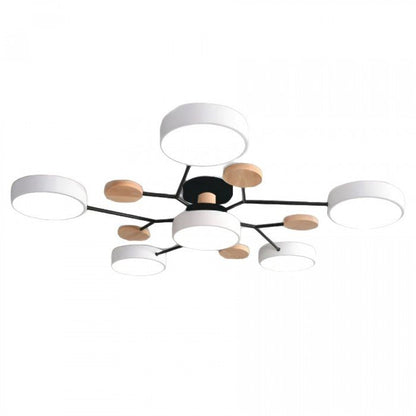 Scandinavian Ceiling Light with Branched Design and LED Technology 6 Kop White NaLani