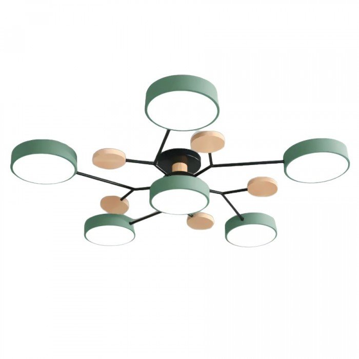 Scandinavian Ceiling Light with Branched Design and LED Technology 6 Kop Green NaLani
