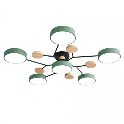 Scandinavian Ceiling Light with Branched Design and LED Technology 6 Kop Green NaLani