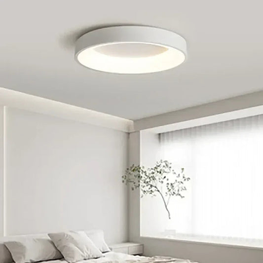 Scandinavian Round LED Ceiling Lamp for Stylish Home Lighting White NaLani