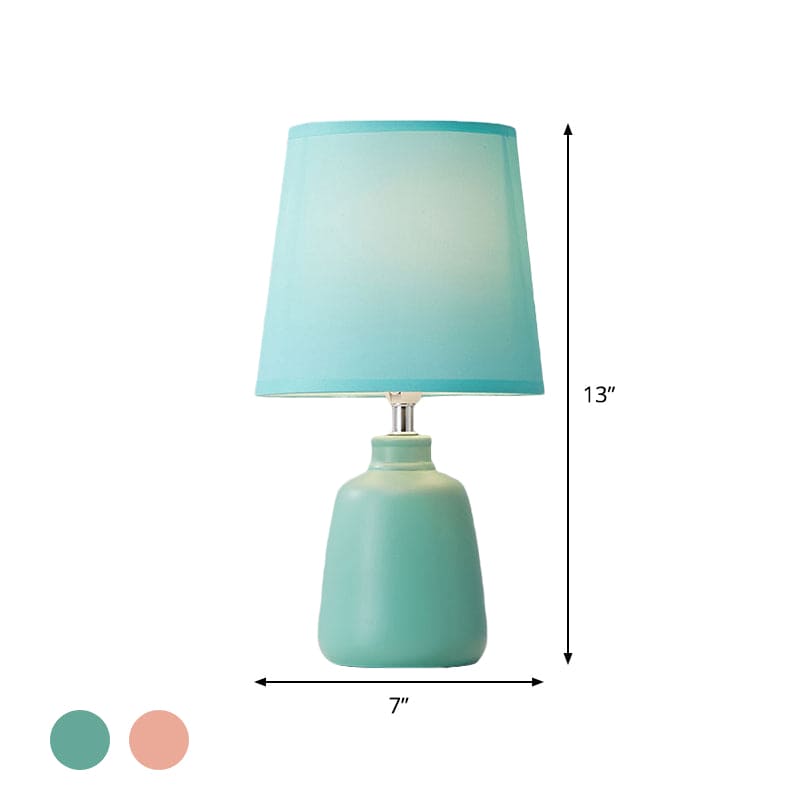 Scandinavian Woven Bed Lamp with Ceramic Base Soft Warm Light NALANI