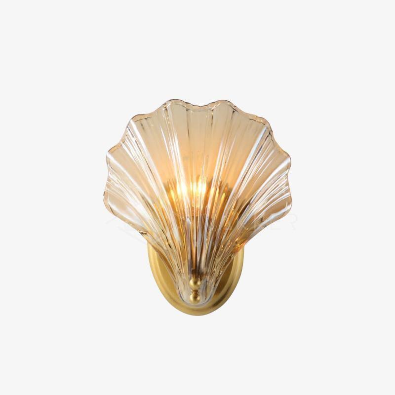 Shell Wall Light With Brass Finish Elegant Accent Lighting NALANI