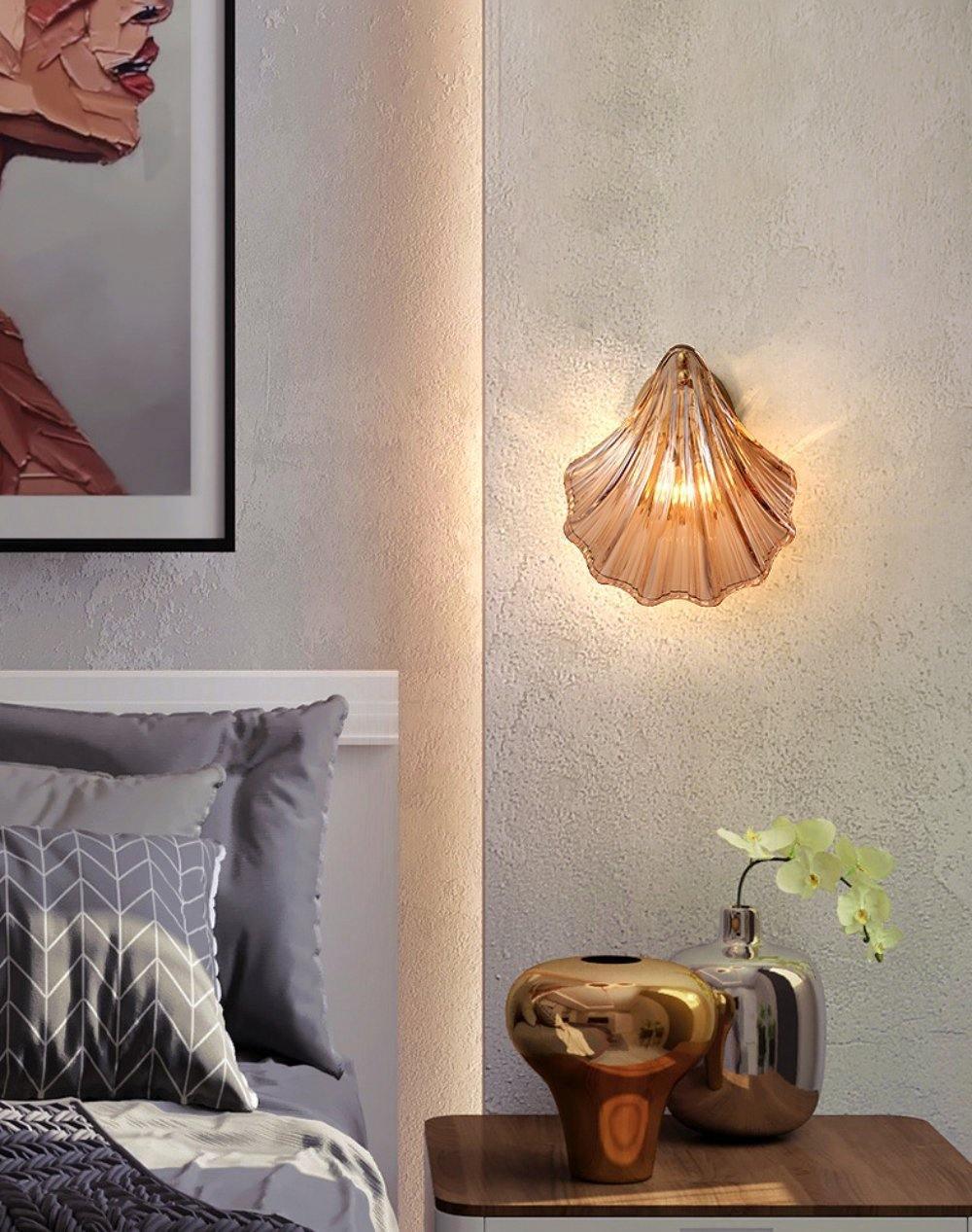 Shell Wall Light With Brass Finish Elegant Accent Lighting NALANI