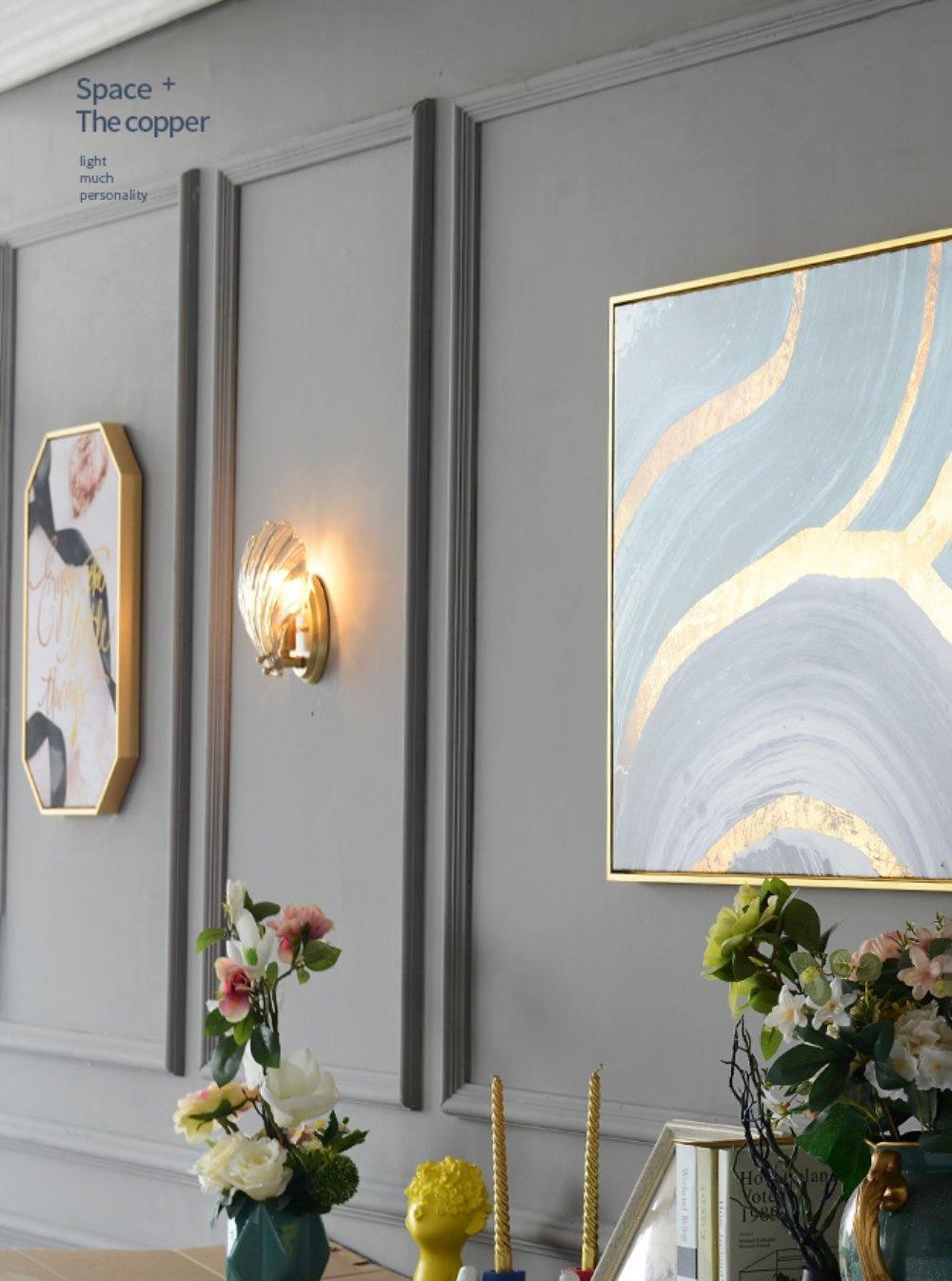 Shell Wall Light With Brass Finish Elegant Accent Lighting NALANI