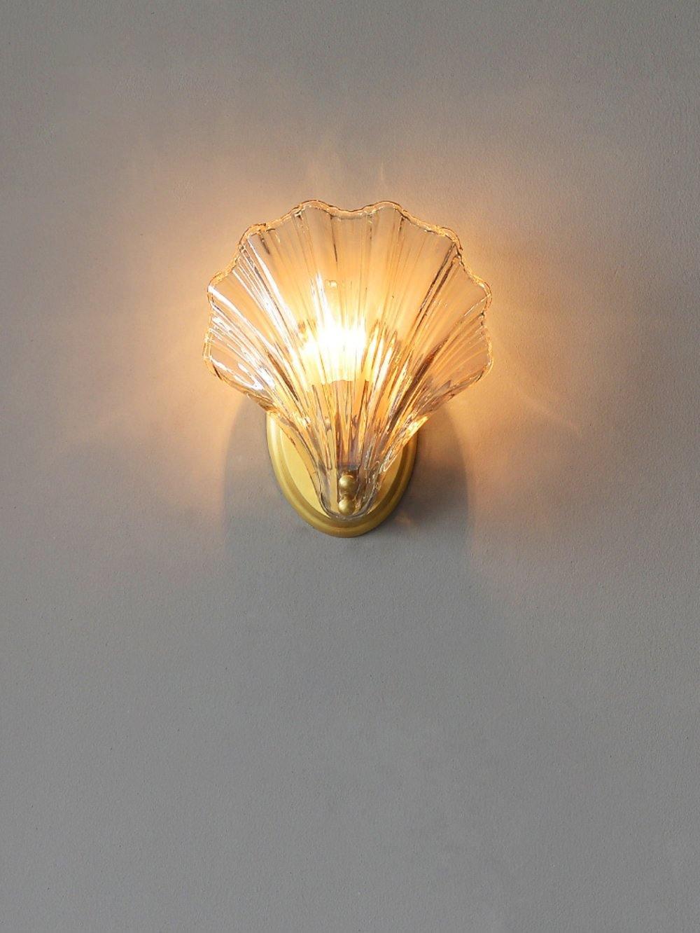 Shell Wall Light With Brass Finish Elegant Accent Lighting NALANI
