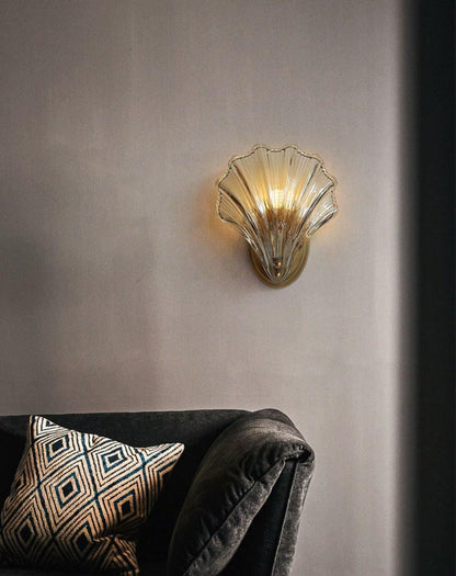 Shell Wall Light With Brass Finish Elegant Accent Lighting NALANI