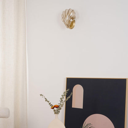 Shell Wall Light With Brass Finish Elegant Accent Lighting NALANI