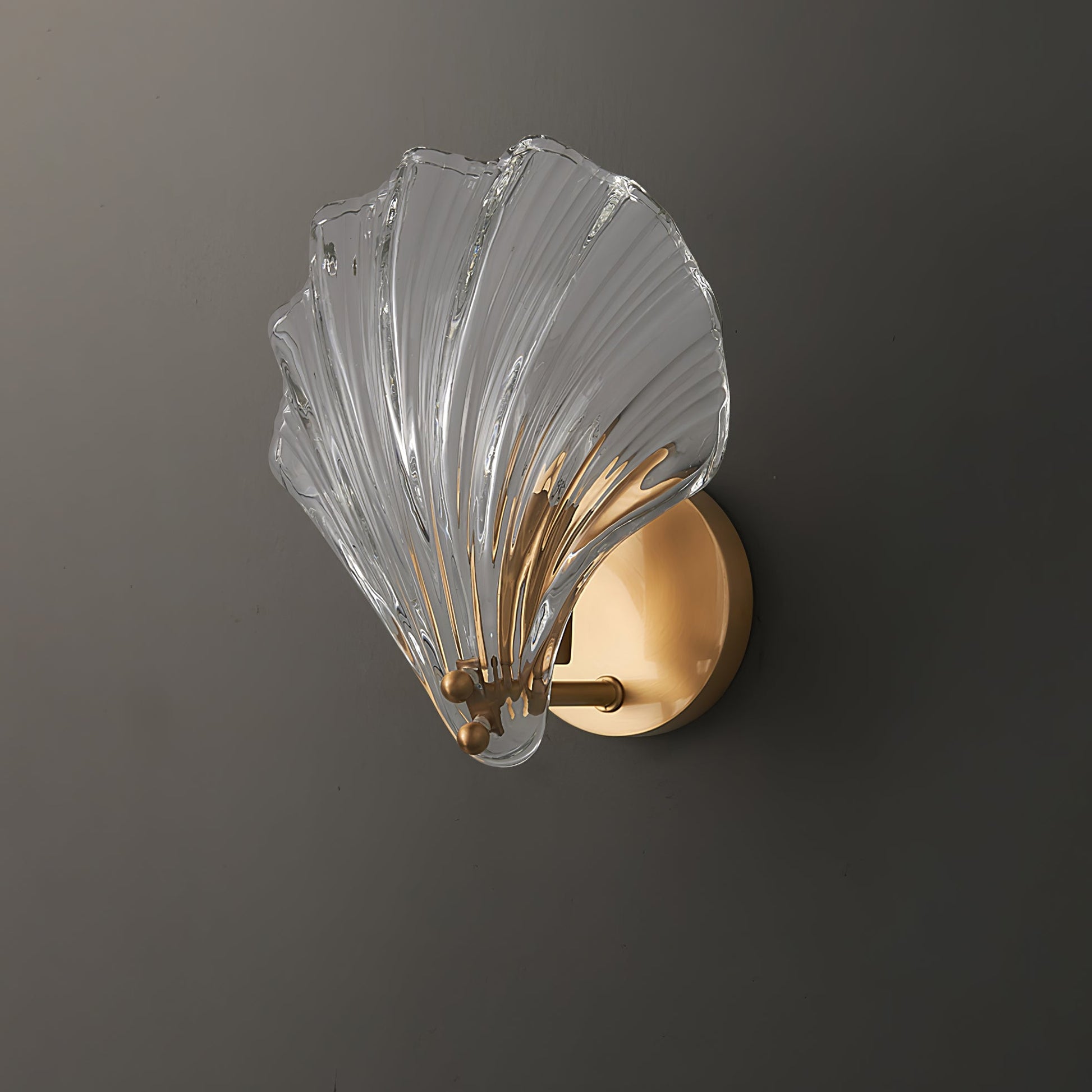 Shell Wall Light With Brass Finish Elegant Accent Lighting NALANI