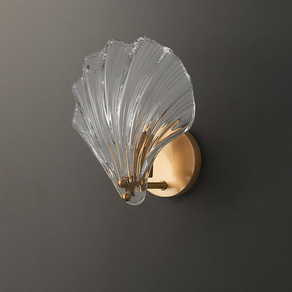 Shell Wall Light With Brass Finish Elegant Accent Lighting NALANI
