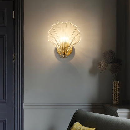 Shell Wall Light With Brass Finish Elegant Accent Lighting NALANI