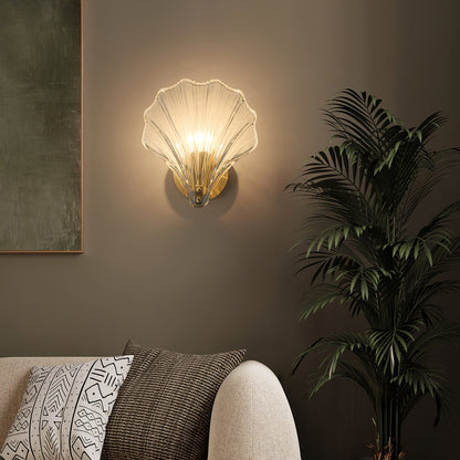 Shell Wall Light With Brass Finish Elegant Accent Lighting NALANI