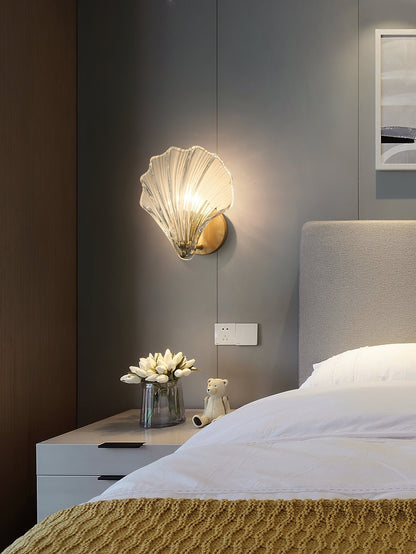 Shell Wall Light With Brass Finish Elegant Accent Lighting NALANI