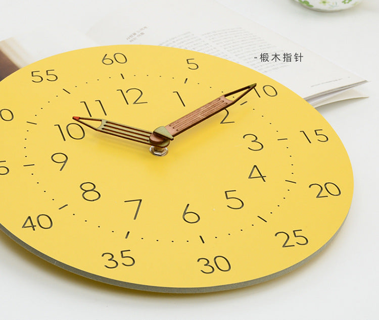 Silent Analog Children's Wall Clock for Nursery and Playroom Decor NALANI