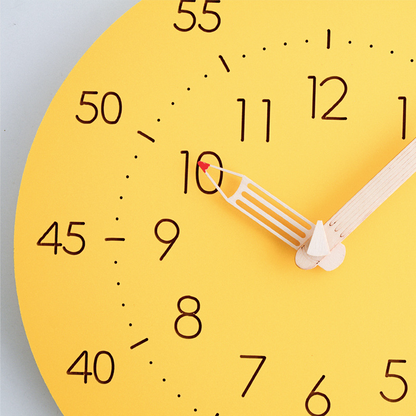Silent Analog Children's Wall Clock for Nursery and Playroom Decor NALANI